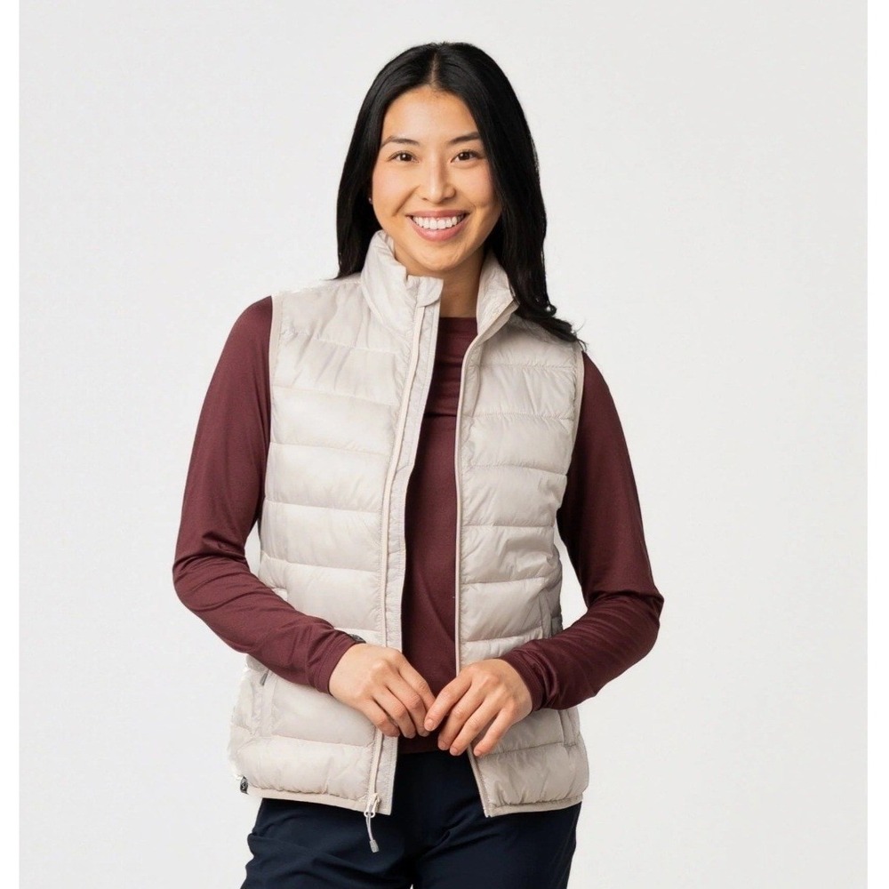 32 Degrees Heat Womens Cream Lightweight Puffer Vest Size L NWT